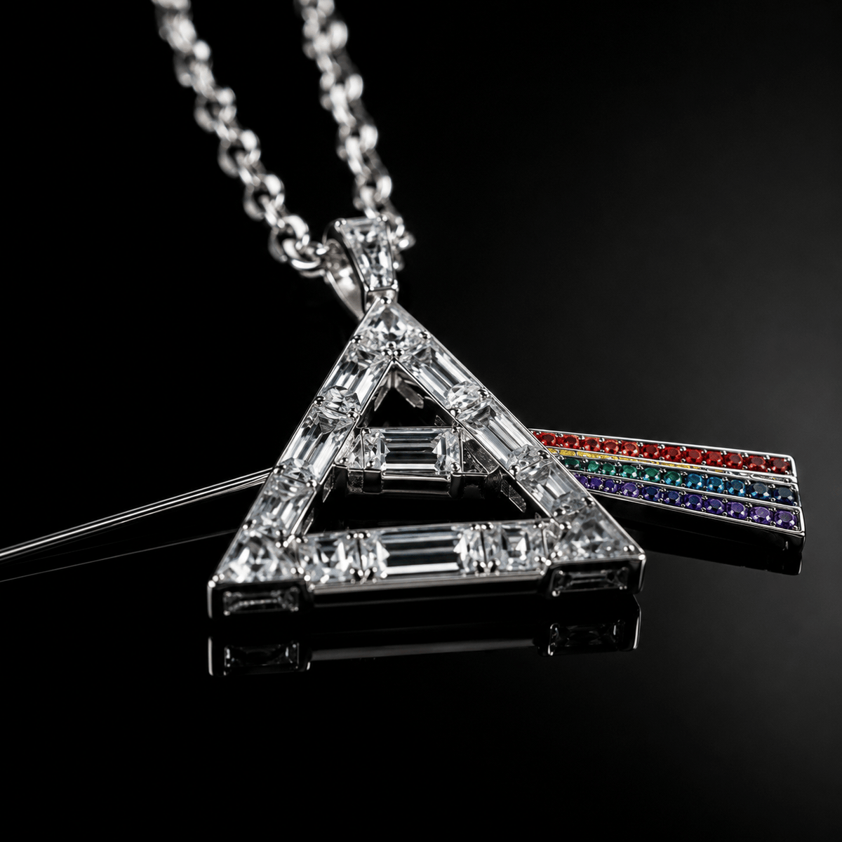 PKFL Solid Gold Chain with Diamond Pendant TMH