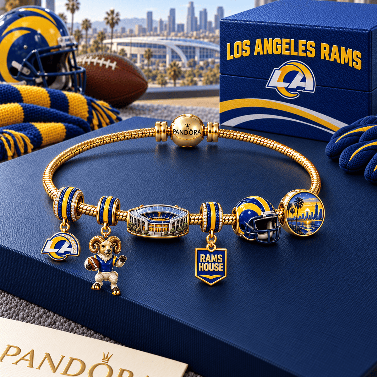 LARS Gold Charm Bracelet Set HQH