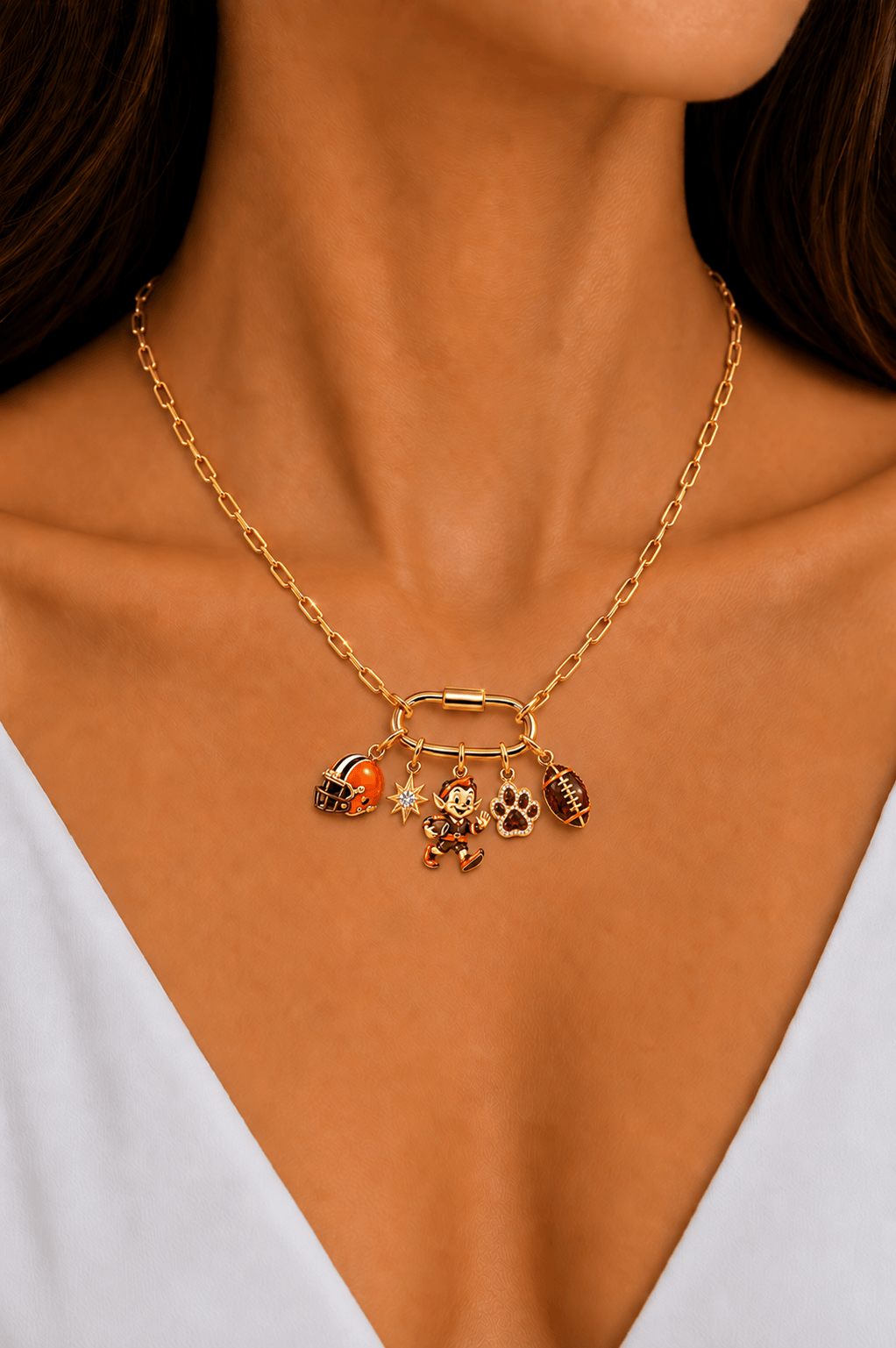 CLVB Solid Gold Chain with Diamond Pendant TMH